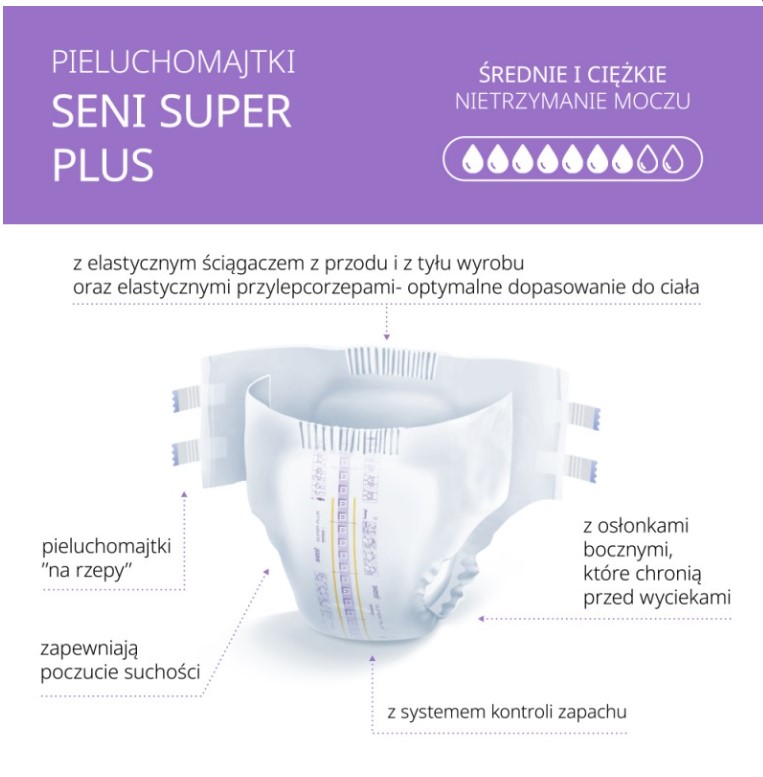 Super Seni Plus Erwachsenen-Windeln MEDIUM 10 Stück